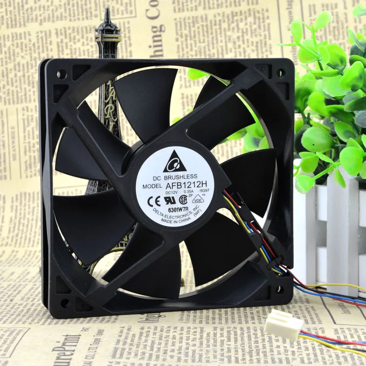 DC12V Delta Electronic AFB1212H DC Brushless Fan USED 0.35A 