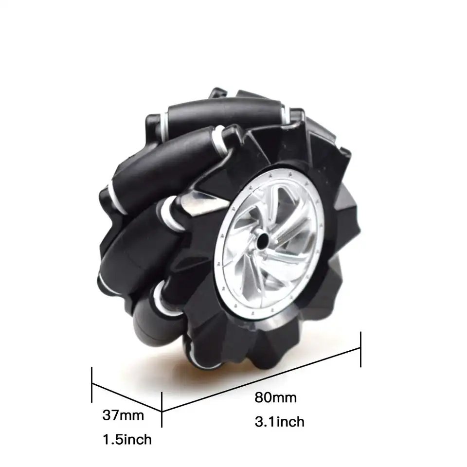 Moebius 60/80/97mm High Hardness Plastic Mecanum Wheel Omni-directional Smart Robot Car with 6mm Hubs for Arduino DIY STEM Toy image 2