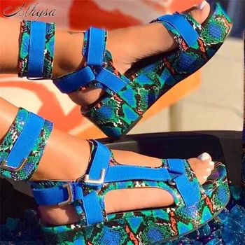 

2020 Women Sandals Ladies Gladiator Sandals Colorful Summer Sandals Women Platform Wedges Casual Shoes Woman Plus Size 35-43
