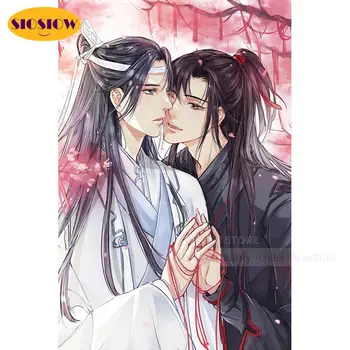 

5d Diy Diamond Painting Posters Anime Mo Dao Zu Shi Wei Wuxian Lan Wangji Diamond Mosaic Embroidery Cross Stitch Gifts For Girls