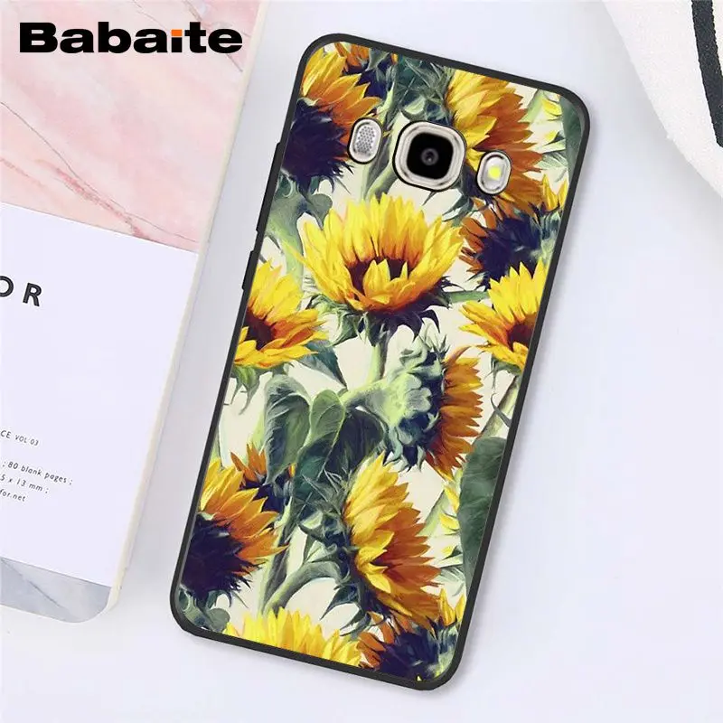 Babaite Милая летняя Маргаритка Подсолнух цветочный цветок PhoneCase чехол для samsung Galaxy J7 J6 J8 J4 J4Plus J7 DUO J7NEO J2 J5 Prime