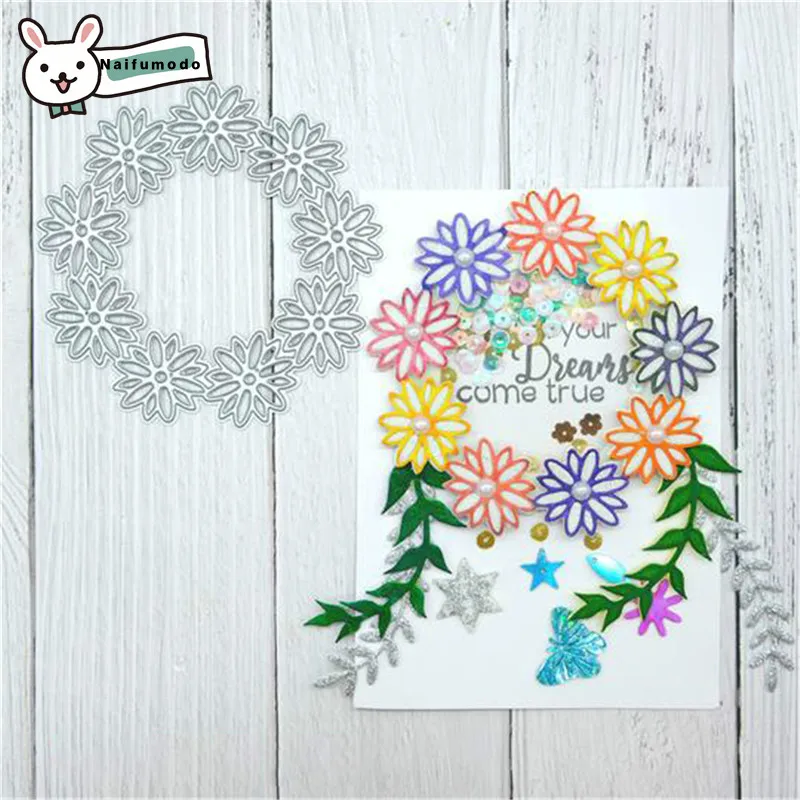 

Naifumodo Cutting Dies Metal Dies Irregular Circle Die Scrapbooking Album Card Making Embossing Stencil Decor Diecuts