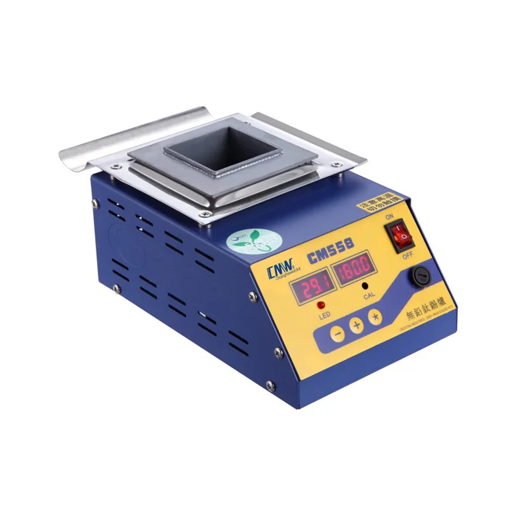 Square high temperature lead free soldering pot titanium solder furnace tin melting digital display 220V 110V CM-558 0-600C 350W