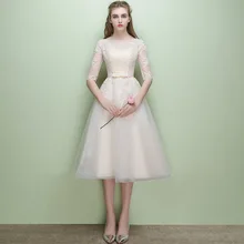 Новинка года. Официальное платье средней длины. Стильное платье подружки невесты с длинным рукавом. Платье подружки невесты с юбкой для Сестер. Официальное Платье. Маленькое торжественное платье