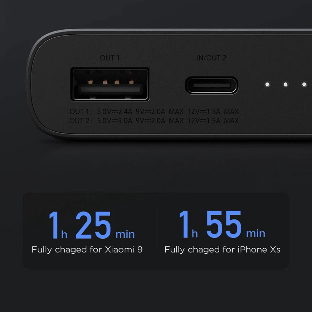 Xiao mi Беспроводной внешний аккумулятор 10000 мАч PLM11ZM usb type C Qi Быстрое беспроводное