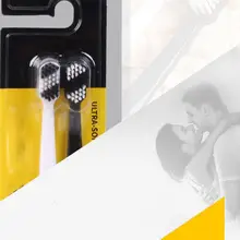 2 шт./компл. Пары взрослых зубная щетка с мягкой щетиной простой черный, белый цвет ручной Безопасности электрическая зубная щетка бытовой Уход за полостью рта медицинские инструменты