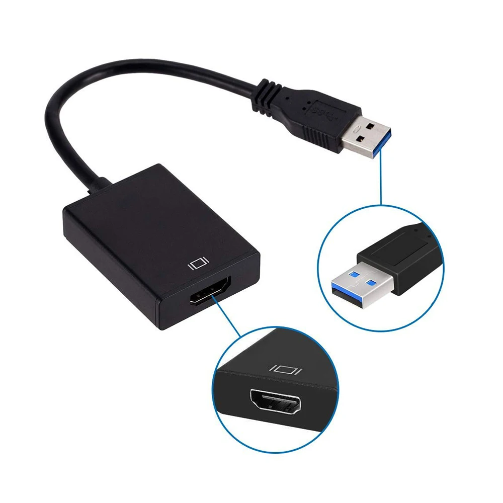 USB к HDMI внешняя Видеокарта Multi touch монитор адаптер для Windows 7/8/10 ноутбука HD 1080P USB 3,0 к HDMI кабель с адаптером для конвертера