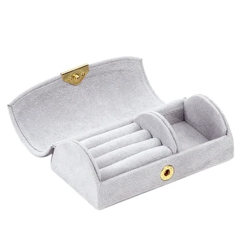 

Jewelry Casket Cosmetic Storage Box Makeup Packing Organizer Multi-Function Earrings Ring Container Case Portable Leather Travel