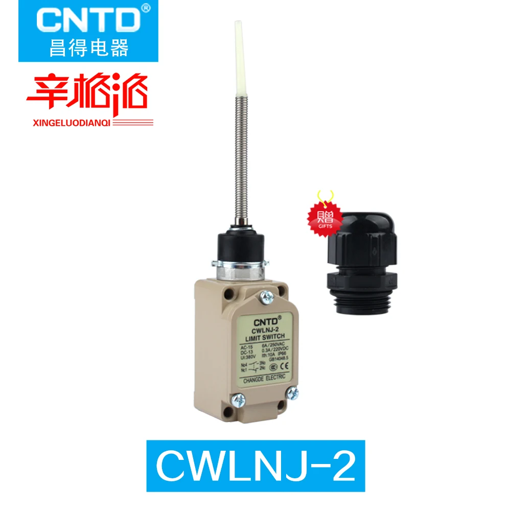 CNTD CWL Series Travel Limit Switch Waterproof and oil proof Spring rod with insulation plastic caps Momentary IP66 CWLNJ-2 |