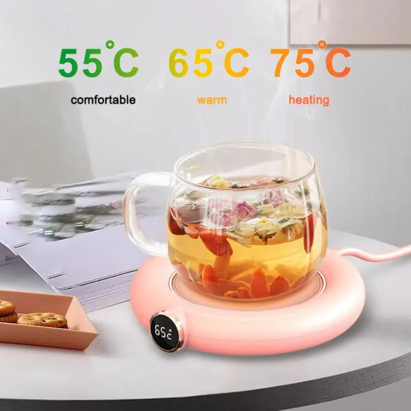 Chauffe-biberon portable USB chauffant tapis de tasse chaud maison numérique température réglable chauffe-biberon pour bébé cadeau d'hiver pour petite amie_voghion.com