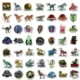 Pegatinas de dinosaurio de Parque Jurásico para niños, funda para teléfono móvil, Maleta, monopatín, grafiti, juguetes para niños, 100 unids/paquete