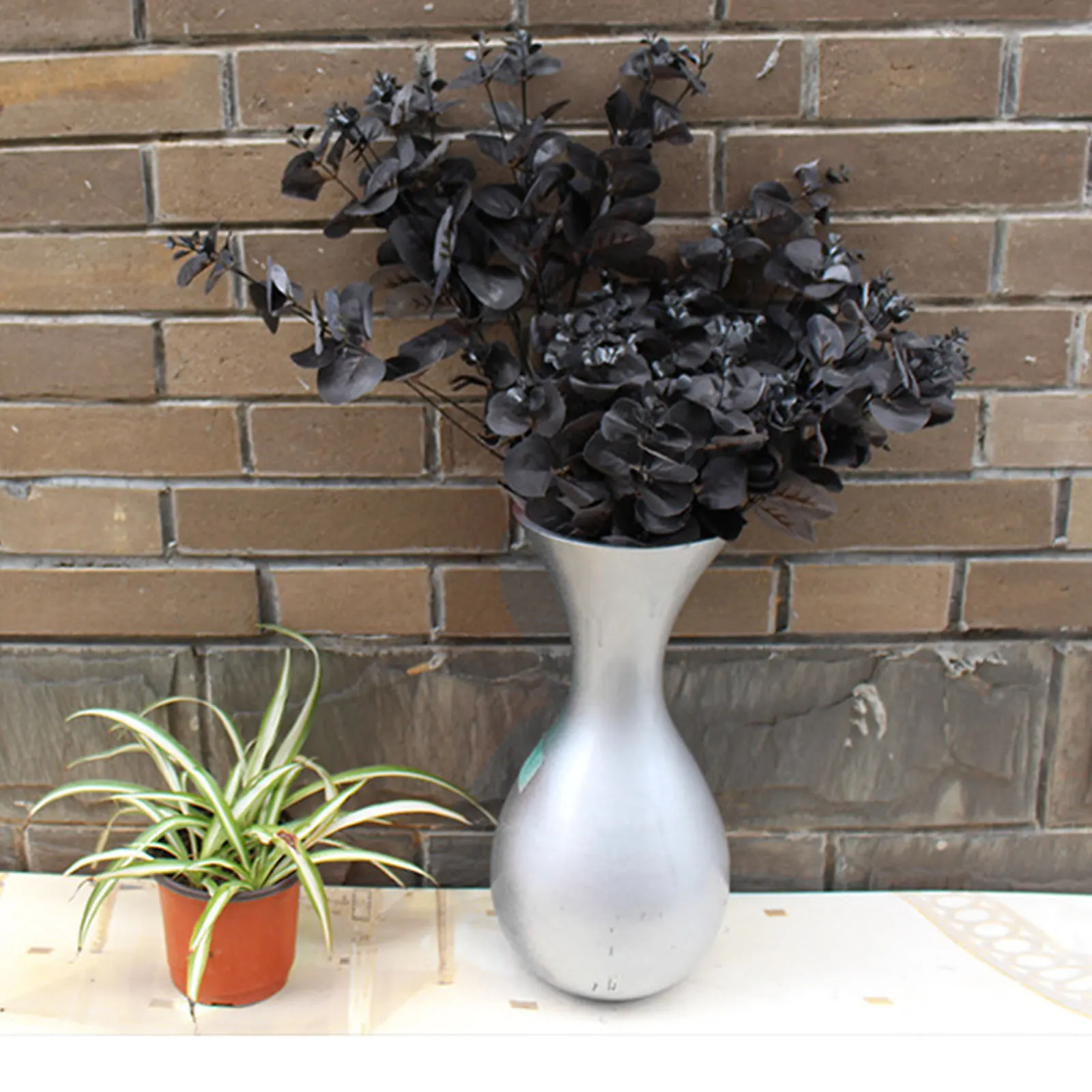 Black Fake Leaves Branch Simulation Plant DIY Eucalyptus Branches Artificial Photography Props Home Decor | Дом и сад