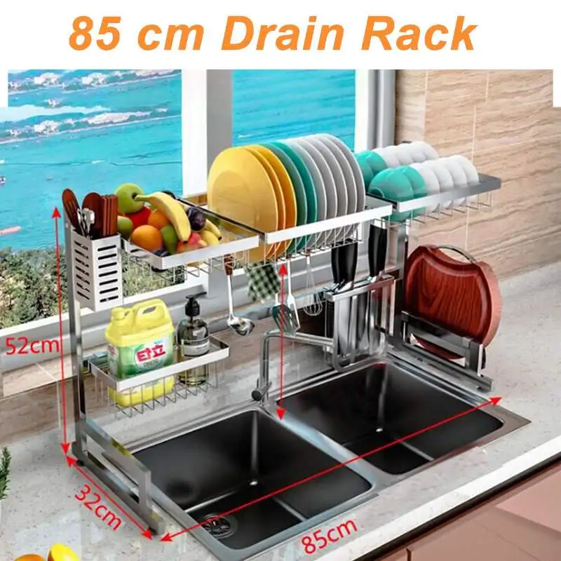 

Multi-use Kitchen Stainless Steel Dishes Drain Rack Folding Sink Drying Rack Kitchen Oragnizer Rack Dish Shelf Sink
