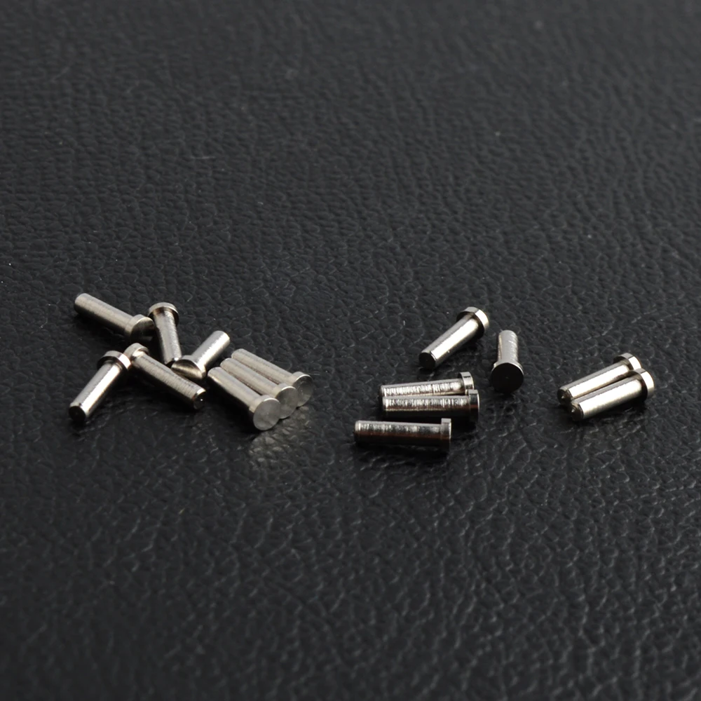 200pcs 안경 단일 리벳 안경알 경첩 또는 사원에 대 한 단일 금속 핀 1.18mm 직경 7.5mm 6.0mm 길이