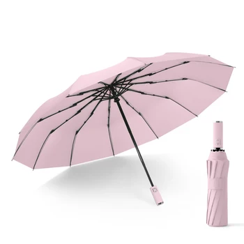 

Wind Resistant Folding Automatic Umbrella Men Rain Women Parasol Big Umbrellas Business 12K Strong Portable Long Handle Paraguas