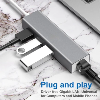 

USB to RJ45 100M wired network card USB 3.0 hub For notebook desktop