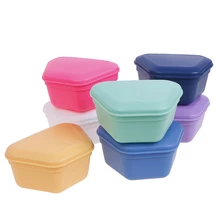 Caja de baño para cuidado Dental, Caja de almacenaje para dentadura postiza, contenedor para dentadura