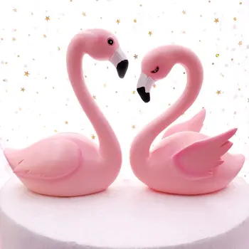 

1PC Cake Topper Decor Pink Flamingo for Home Cupcake Decor Gift Wedding Party Supplies DIY Valentine'a Birthday Party christmas