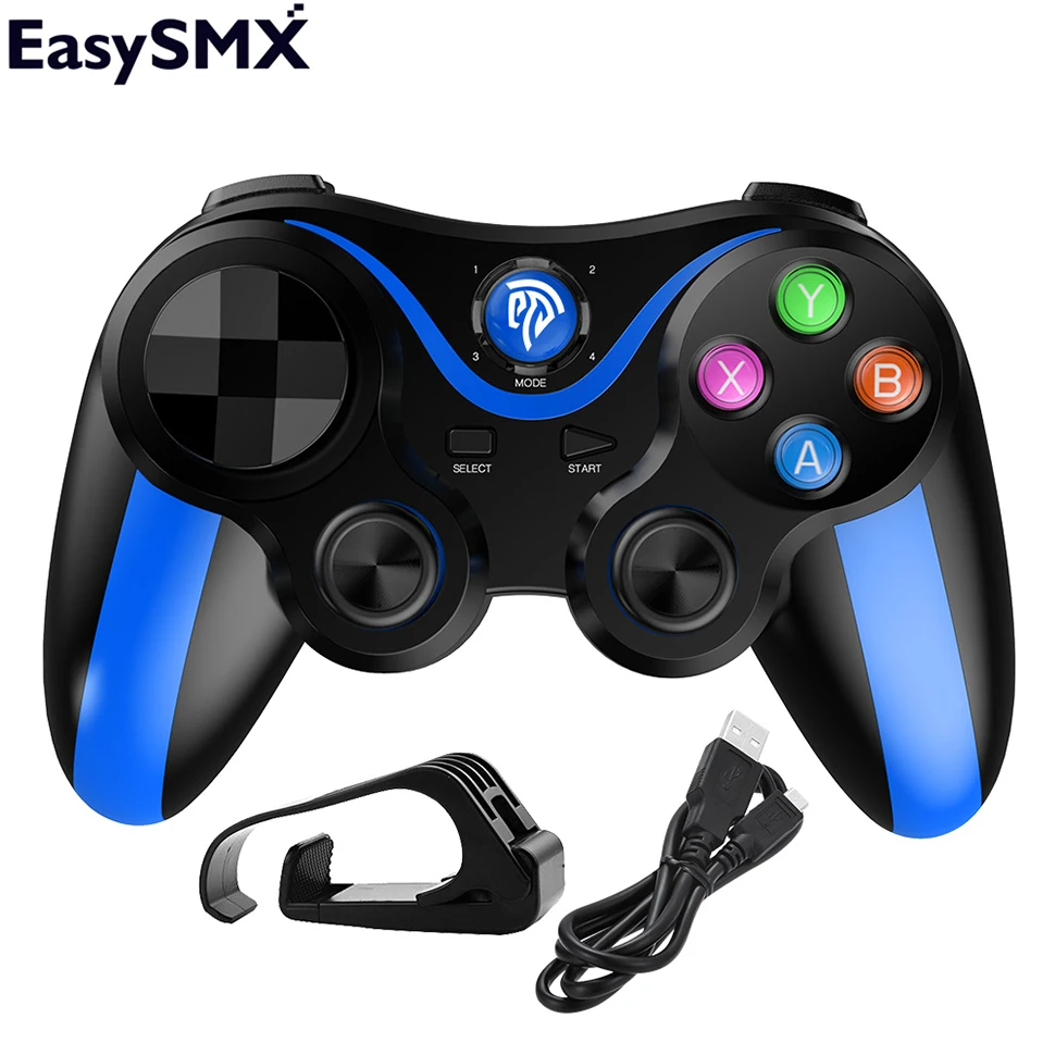 

Android Phone Gamepad EasySMX VA-013 Gamepad Bluetooth Game Controller Joystick For Android Phone Pubg Mobile PC PS3 Gamers
