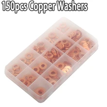 K-Car универсальные 150 шт. медные шайбы, прокладка, дизельный ассортимент, набор для ремонта инжектора с общей топливной магистралью