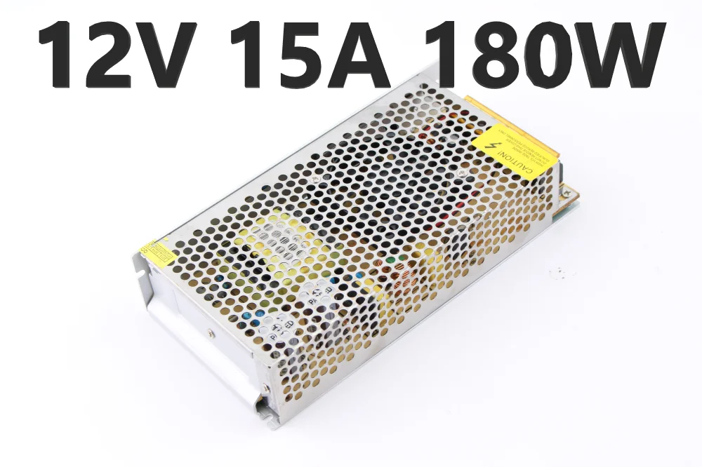 12 В блок питания AC DC 12 В 2A 3A 5A 10A 15A 20A AC DC адаптер 220 до 12 в источник питания 500 Вт 220 в 12 В светодиодный трансформатор - Цвет: 12V 15A 180W