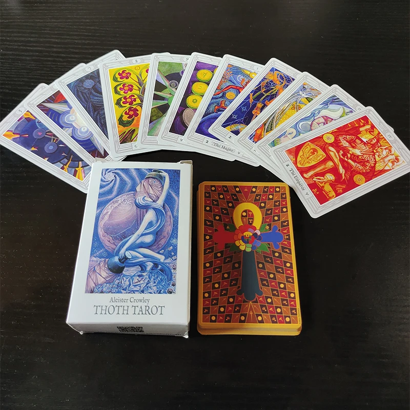 Crowley Classic THOTH Tarot Pocket Version Board Games For Party Mysterious Divination Oracle Playing Cards 80Pcs