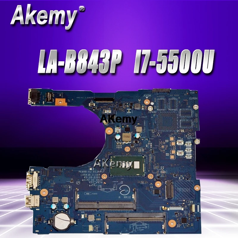

for RC3PN Dell Inspiron 15 5558 laptop Motherboard AAL10 LA-B843P CN-0RC3PN SR23W I7-5500U DDR3L Fully Tested