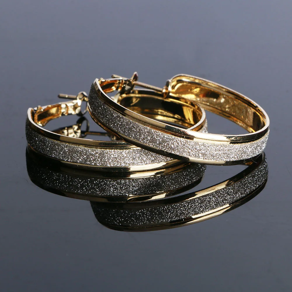 Новые матовые серьги-кольца, круглые золотые, серебряные, большие, панк, круглые, большие серьги кольца для женщин, вечерние ювелирные изделия 40 м, 50 м, 60 м