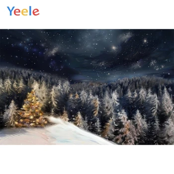 

Yeele Winter Landscape Photocall Starry Pine Forest Photography Backdrops Personalized Photographic Backgrounds For Photo Studio