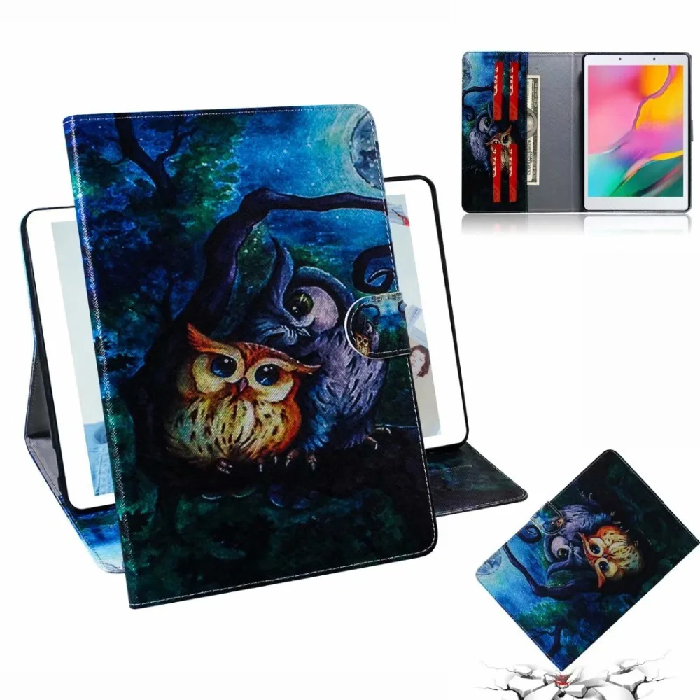 Модный Цветной рисунок кожаный чехол для Samsung Galaxy Tab A T290 T295 SM-T290 SM-T295 8,0 дюймов Магнитная подставка-чехол Funda+ подставка для ручек