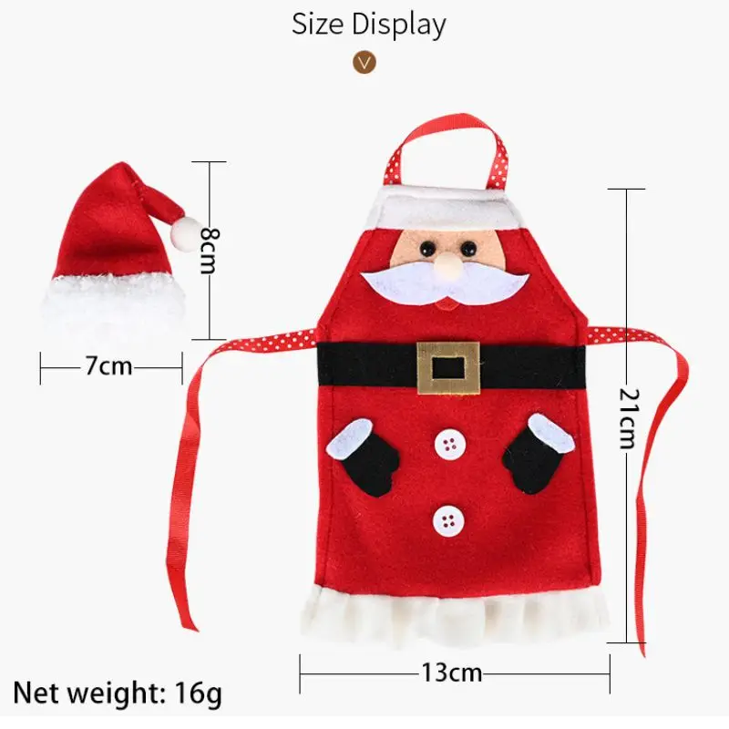 Christmas Red Wine Bottle Covers Bottle Xmas Ornament Santa Clause Snowman Apron Covers Christmas Party Home Decor for