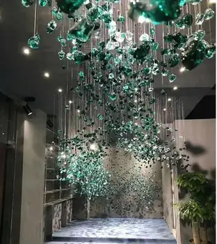 

Creative Crystal Stone Pendant Hotel Sales Office Conference Room Sand Table Post-modern Lobby Art Personality Pendant Pendant
