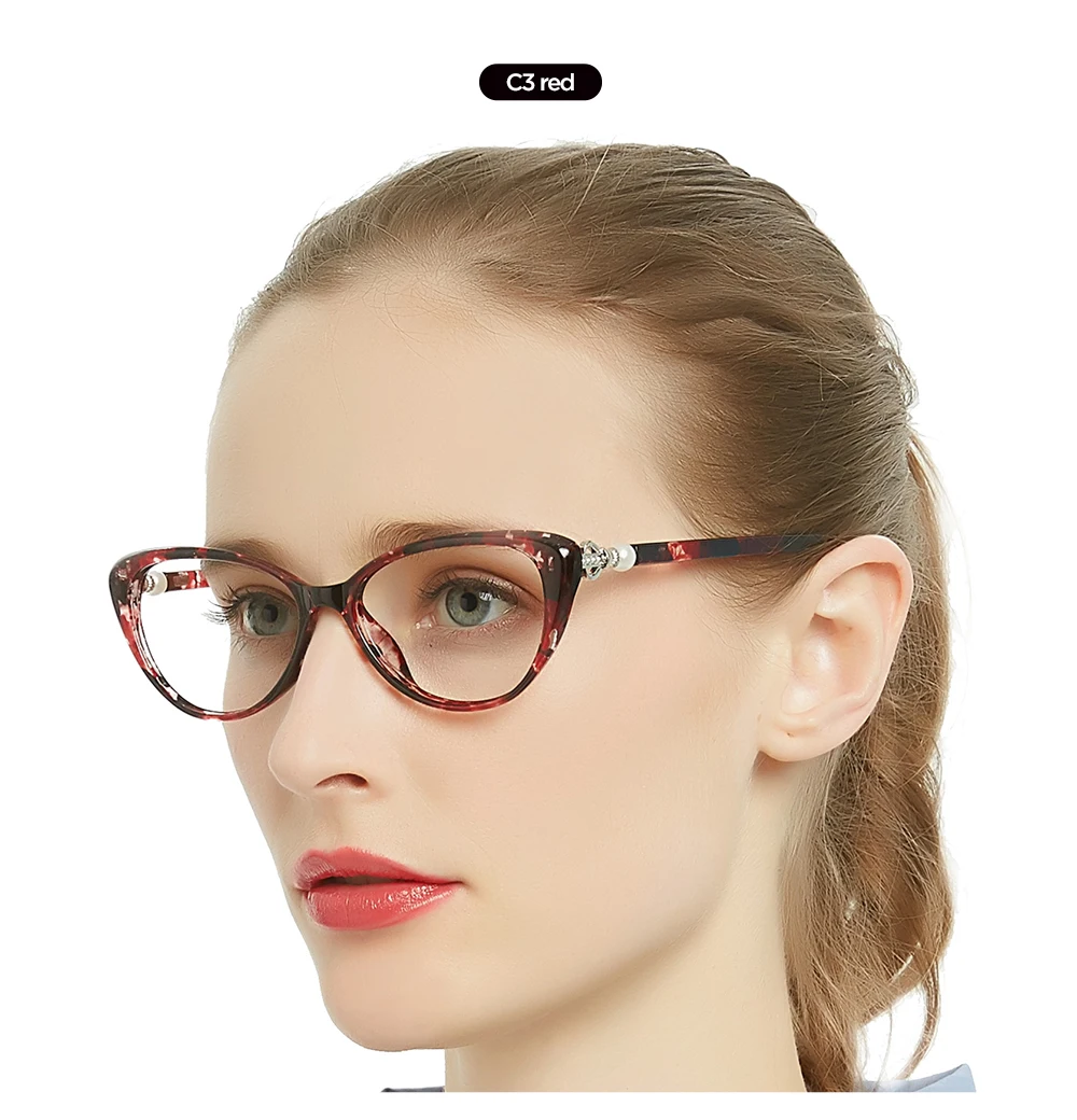 OCCI CHIAR Мультифокальные очки для чтения синего света женские очки с диоптриями жемчужные модные очки считыватель+ 1,0+ 1,5+ 2,0+ 3,5