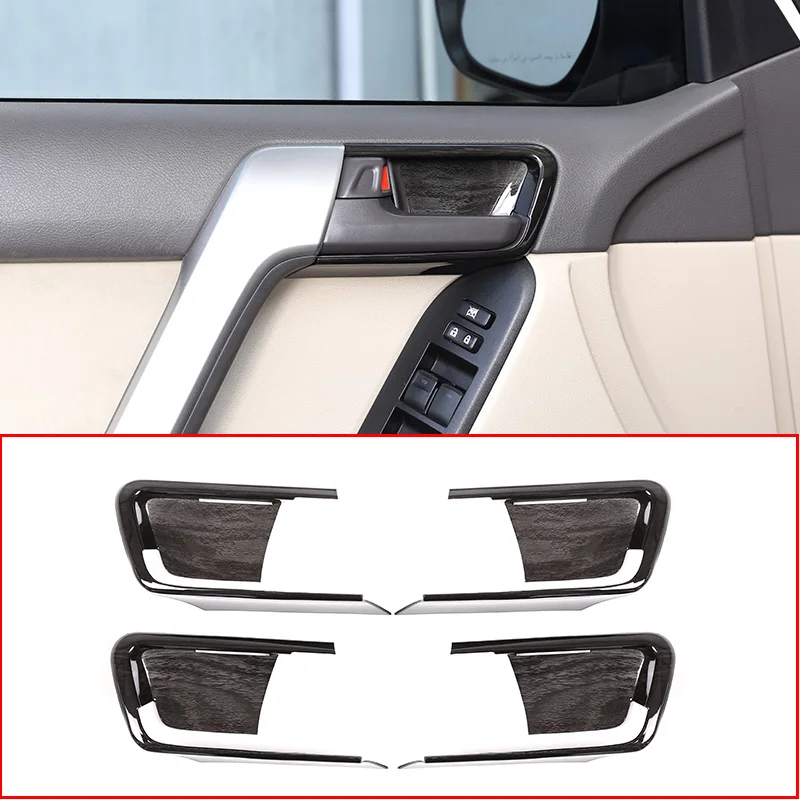 4 шт. для Toyota Land Cruiser Prado FJ150 150 2014 2018 Черный древесины интерьер АБС системы