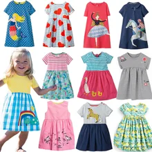 VIDMID/Новые платья для девочек Хлопковое Брендовое летнее платье для маленьких девочек платье принцессы детская одежда для девочек детская одежда с короткими рукавами