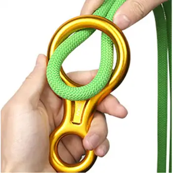 

HiMISS Outdoor Rock Climbing Descender Self-braking Stop Rope Clamp Grab Rescue Descender Carabiner Climbing Accessories