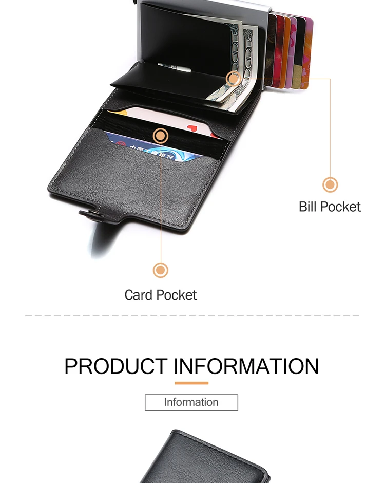 Цветная коробка для мужчин, кредитный держатель для карт, Женский металлический RFID кошелек, алюминиевый мужской держатель для карт, Бизнес ID держатель для карт, кожаный мужской кошелек