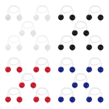 

5 Pairs 42mm Protable Practice Balls Perforated Rubber Playing Balls Golf Practice Training Sports String Balls for Kids