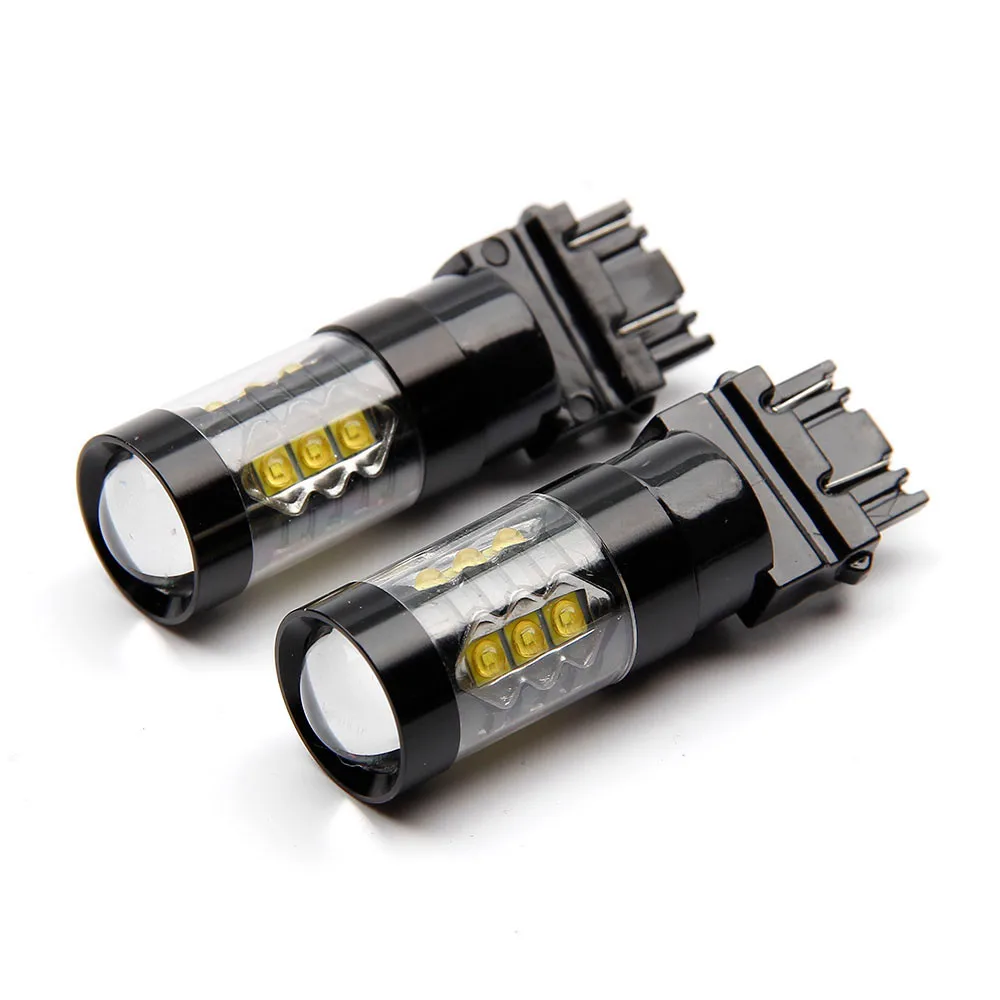 

kongyide High quality headlights 2 Pcs T25 LED 3157 car led lights 50W canbus festoon light bulbs brake lights accessories JU 30