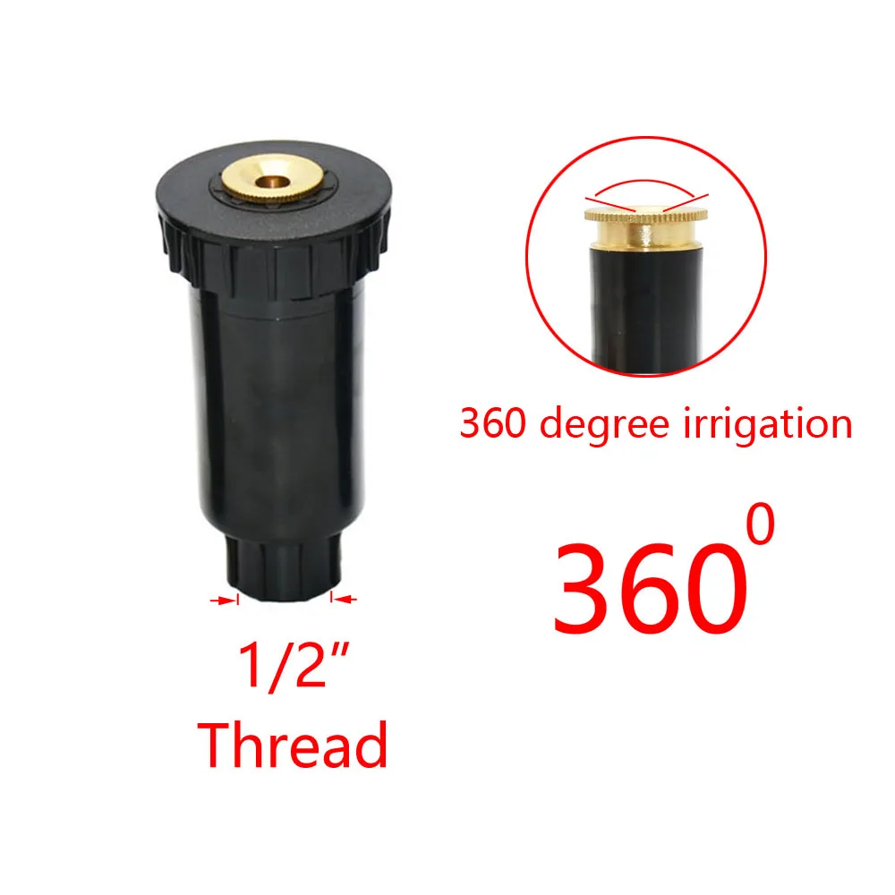 Garden Lawn Popup Sprinkler 90/180/360 Degree Irrigation Sprinkler Farm Refraction Nozzle For Watering & Irrigation 