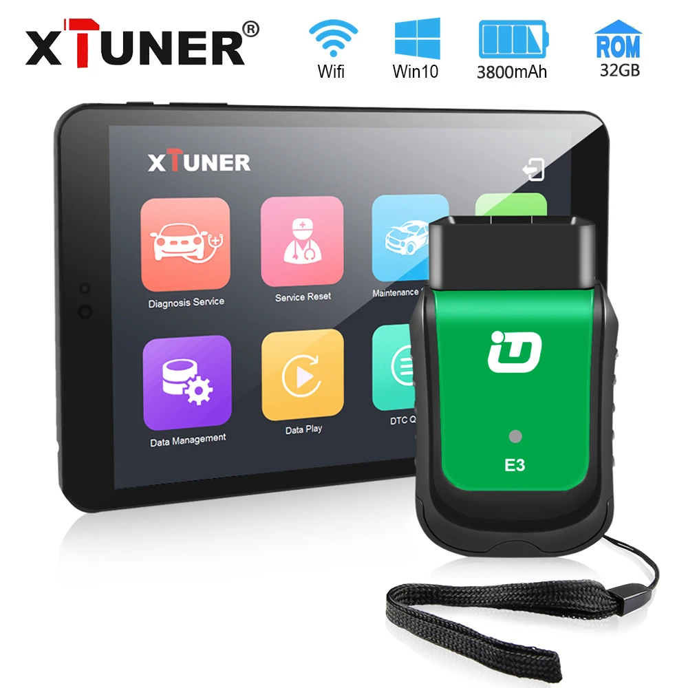 Comprar Nueva versión XTUNER E3 Easydiag OBD2 Wifi ODB 2 escáner automático 8 pulgadas Windows Tablet herramienta de diagnóstico de coche reemplazo Vpecker