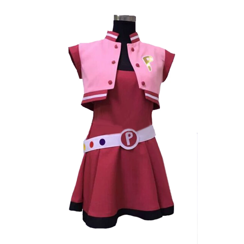 Аниме «Powerpuff» для девочек Momoko Akatsutsumi, Униформа, платье, маскарадный костюм, костюмы на Хэллоуин для женщин/мужчин, топ, юбки, любой размер