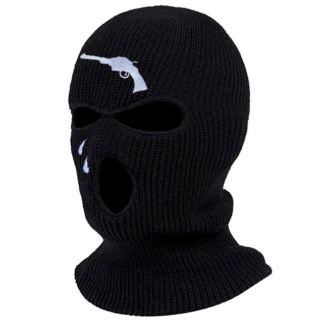 1Pc Embroidery Balaclava Face Mask Broken heart 3-Hole for Cold Weather Winter Ski Mask for Men and Women Thermal Cycling Mask beanie skully hat Skullies & Beanies