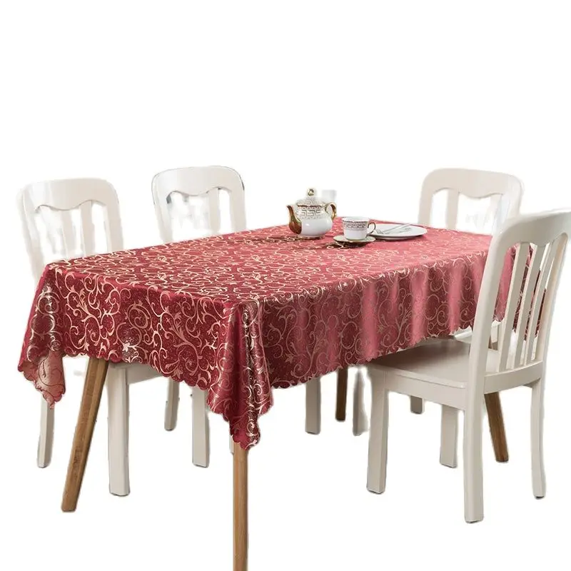 

Europe Luxury Polyester Jacquard Table Cover Hotel Square Fabric Tablecloth For Rectangle Table wedding decoration tablecloth