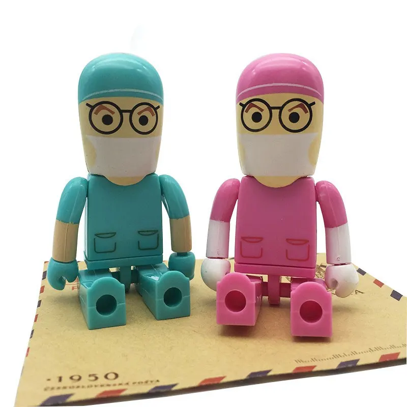 

Cartoon Robot Medical usb Flash Drive Doctor USB memory 2.0 4GB 8GB pendrive 16GB pen drive 32GB 64GB 128gb Nurse Free Shipping