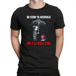 Будьте добры к животным Джон против зверей Смешные графические мужские футболки