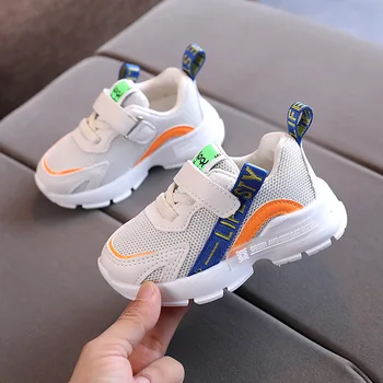 

2020 New Children Shoes Boys Girls Casual Sport Shoes Fashion Solid Color Breathable Mesh Non-slip Kids Sneakers