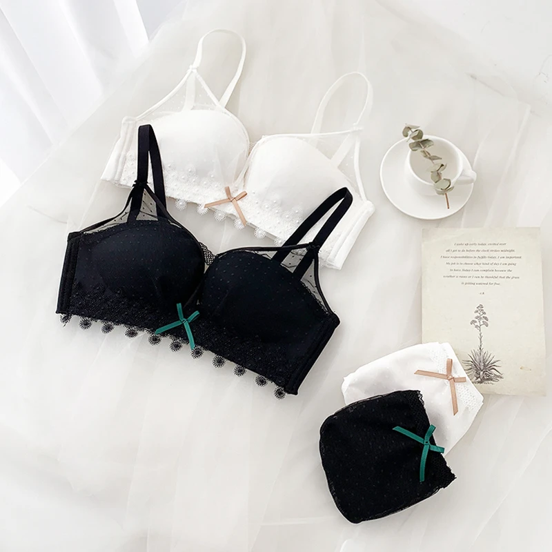 black bow bralette