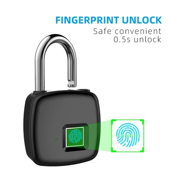 

P30 Fingerprint Padlock Smart Multi-Function Anti-Theft 5V Lock Red, Green and Blue Three Lamp Recognition