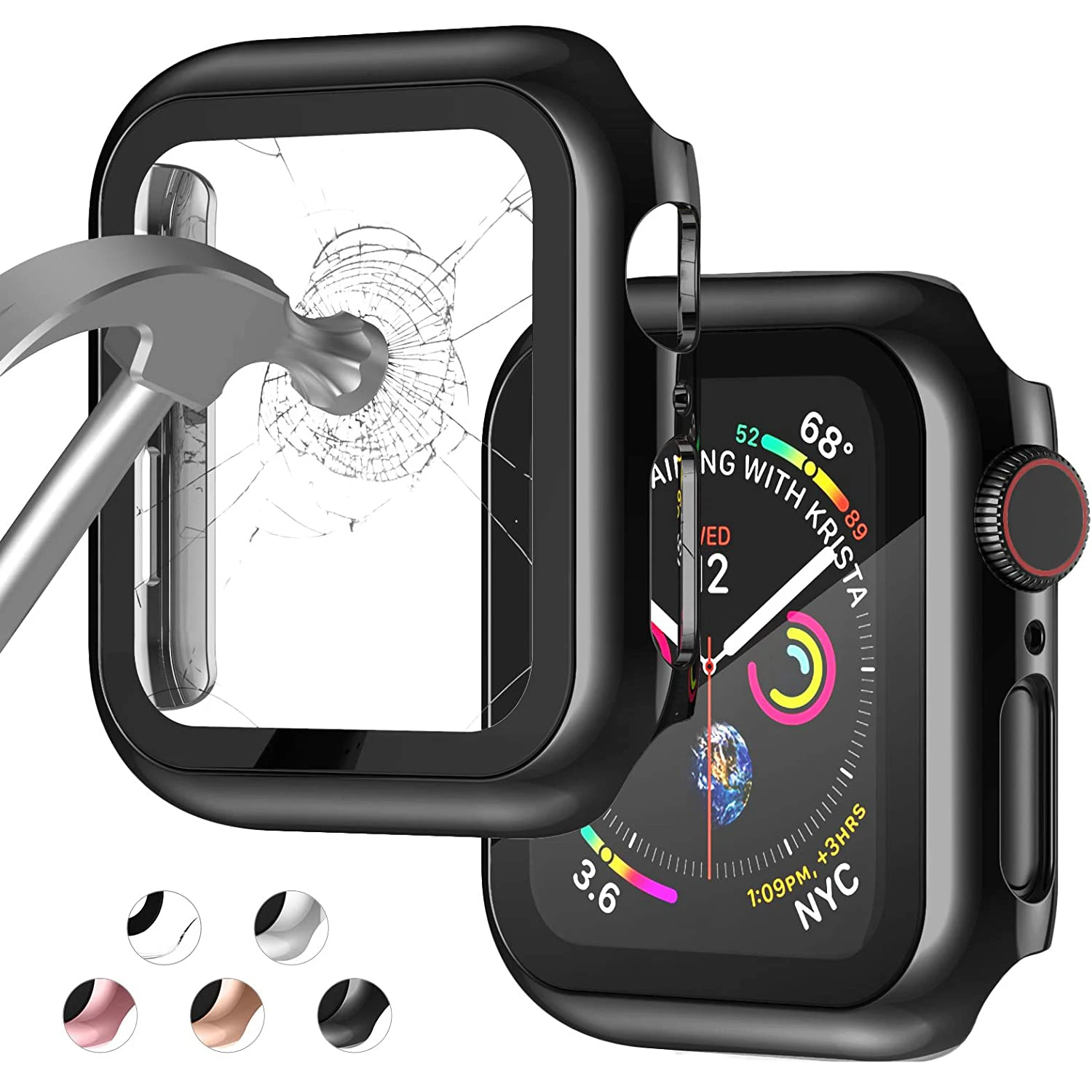 Glass + Cover for Apple Watch Case 45mm 41mm 44mm 40mm 42mm 38mm Screen Protector Accessories for iWatch Series7 6 5 4 3 se Glass + Cover for Apple Watch Case 45mm 41mm 44mm 40mm 42mm 38mm Screen Protector Accessories for iWatch Series7 6 5 4 3 se